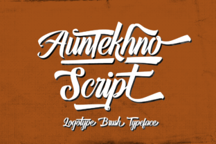 Auntekhno Script: A Bold Handwritten Typeface for Brand Identity