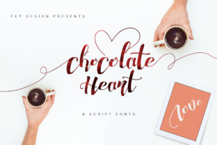 Chocolate Heart Typeface for Romantic Branding and Design