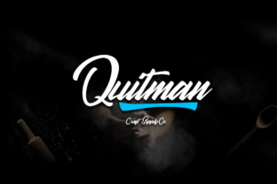 Quitman Brush Script Typeface for Editorial Design