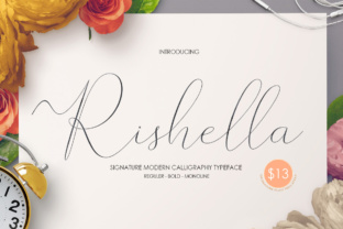 Rishella Elegant Signature Font for Luxury Branding