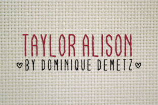 Taylor Alison Typeface: Hand-Stitched Decorative Fonts for Editorial Design